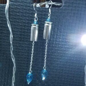 Teardrop Bullet Crystal Earrings